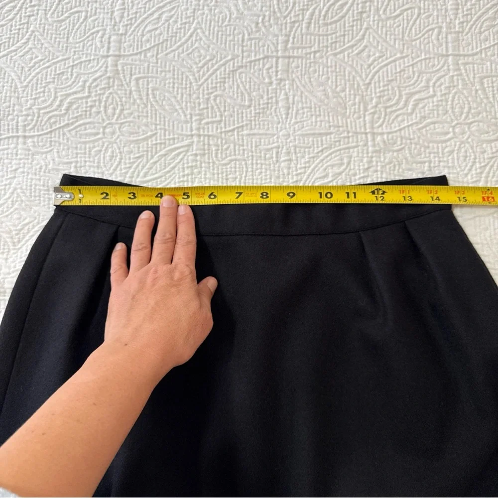Wool Pencil‎ Skirt Women’s Sz 13-14 Black Hemdall Preppy Career Business Corp